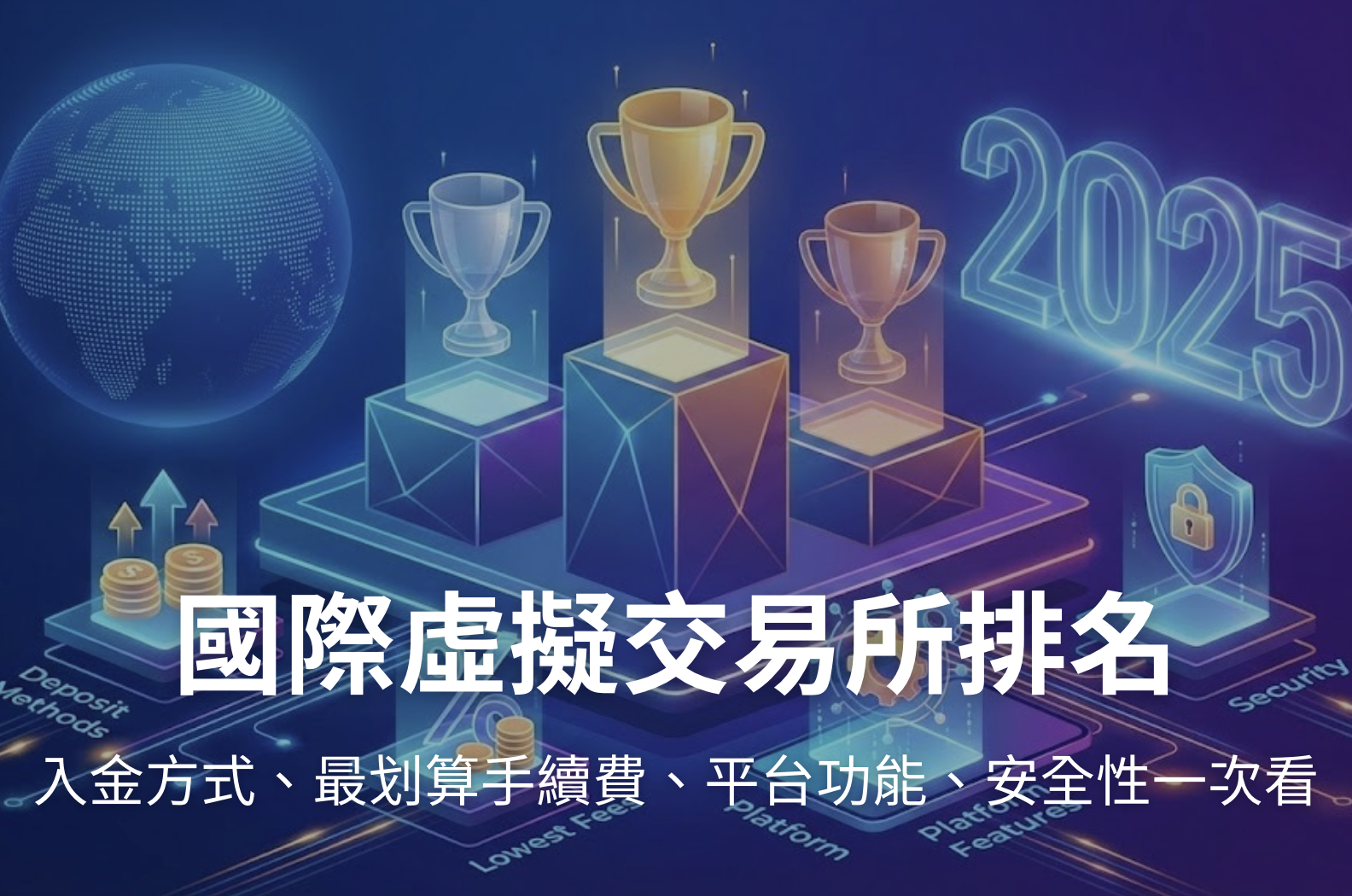 2025 國際虛擬貨幣交易所推薦排行｜最詳細入金方式、最划算手續費、平台功能、安全性一次看