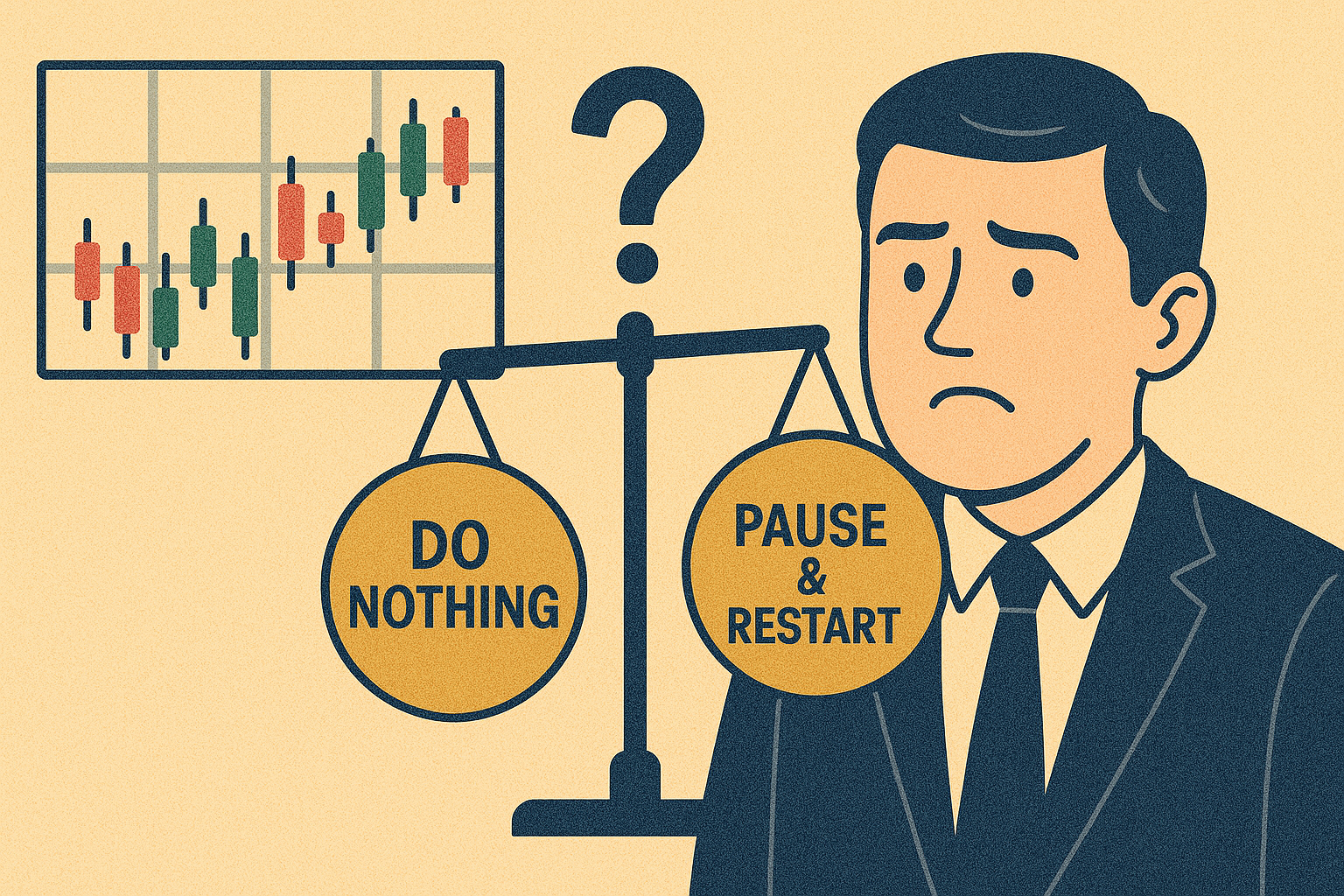 網格交易破網怎麼辦？什麼都不做 vs. 網格暫停重啟，哪種更賺？