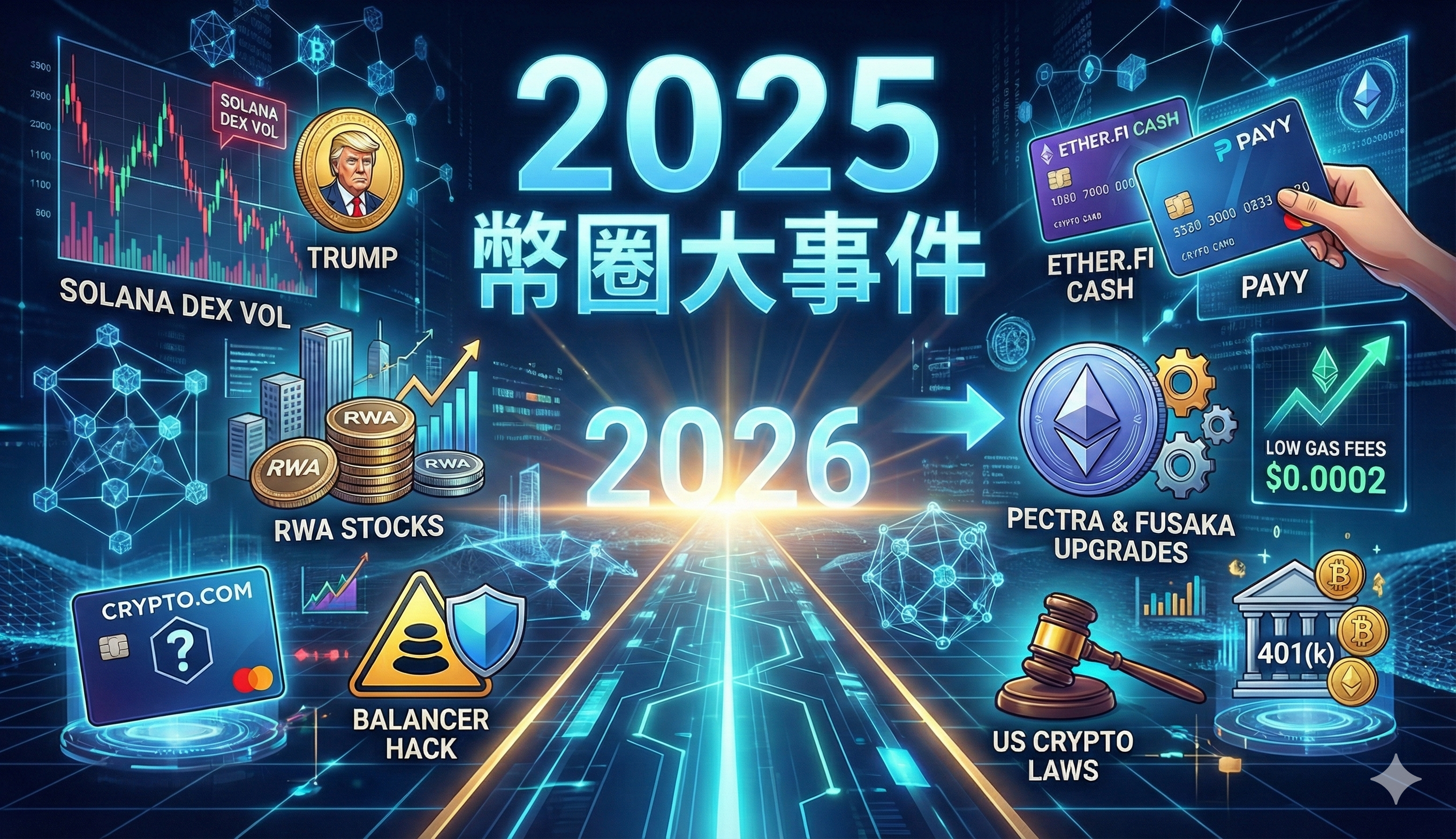 展望幣圈2026！加密貨幣在2025年發生了哪些大事？