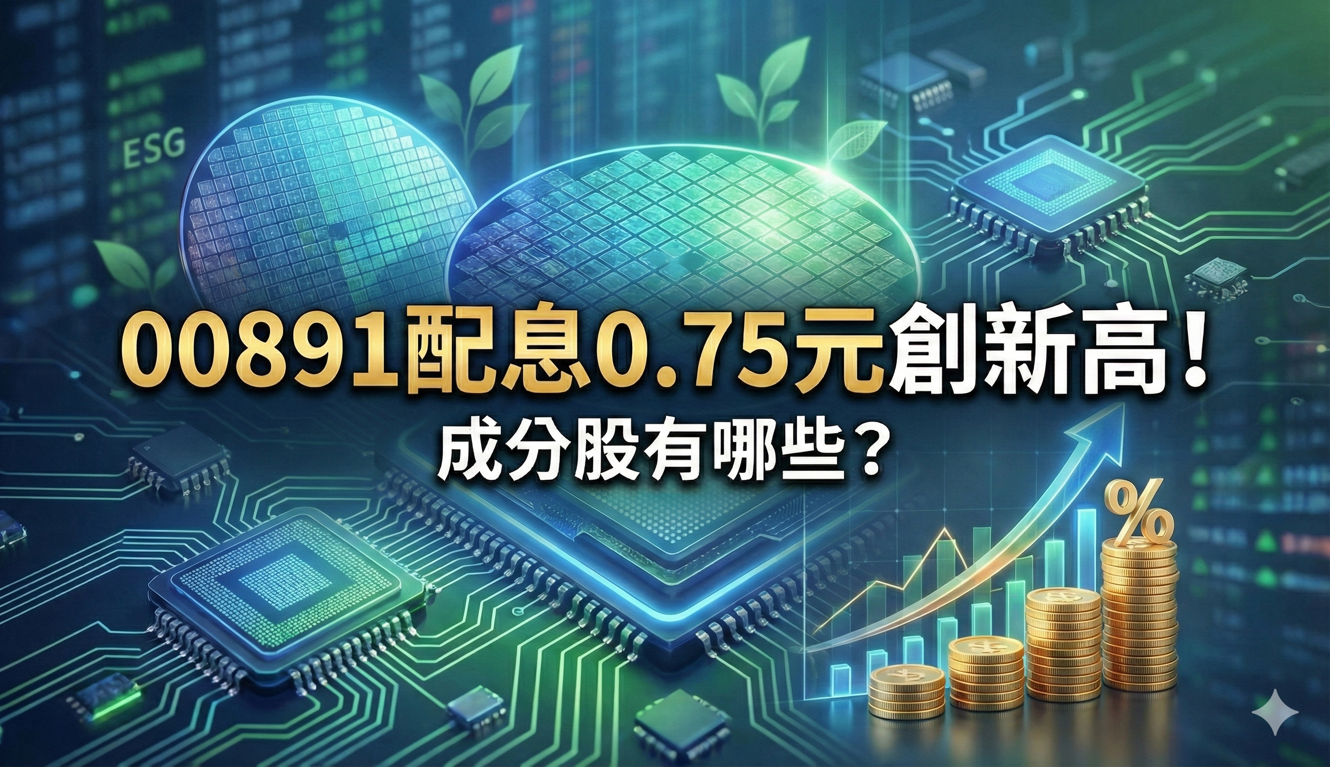 00891配息0.75元創新高！成分股有哪些？值得買嗎？