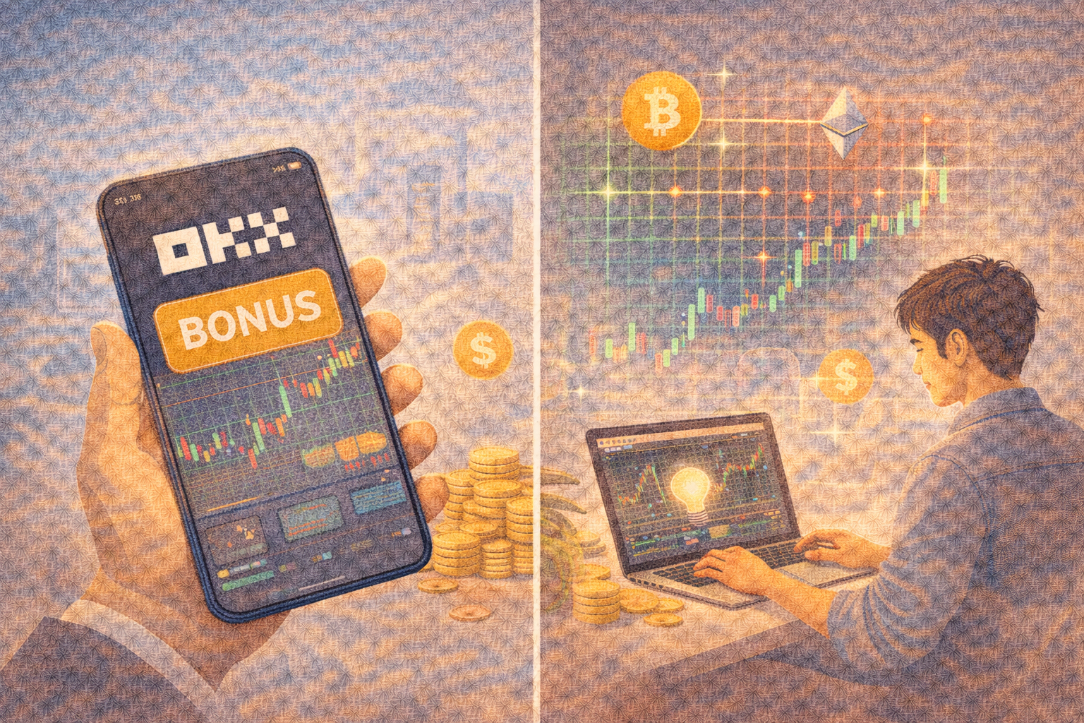 OKX 交易所合約網格體驗金教學｜新手用體驗金實測合約網格，完整操作一次看